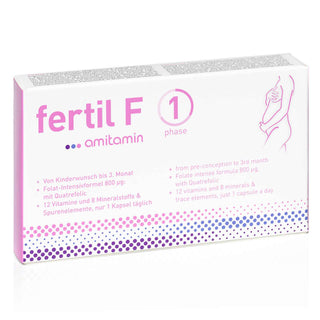 amitamin® fertil F Phase 1-Superior Formula for Women to Empfängnis-Original aus Deutschland (30 Tage Vorrat)