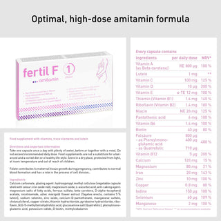amitamin fertil F Phase 1-Superior Formula for Women-Original From Germany (1 Box 30 Days Supply)
