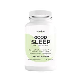 vtamino Good Sleep-10mg Melatonin & More-Für erholsamen & gesunden Schlaf (30 Tage Vorrat)