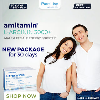 جديد أميتامين® إل أرجينين 3000+ - معزز للطاقة للذكور والإناث (صندوق واحد يكفي لمدة 30 يومًا)