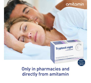 amitamin® Tryptovit Night - Linderung anorganischer Schlaf-Wach-Rhythmus-Unregelmäßigkeiten (30-Tages-Vorrat)