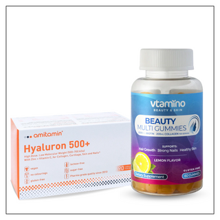 مجموعة الجمال والحركة - علكات الجمال المتعددة Vtamino + Amitamin Hylauron 500+