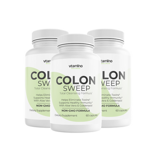 vtamino Colon Sweep-Colon Cleansing Natural Formula-Eliminates Toxins, Boosts Mood, Focus, Energy Levels & Metabolism (1 Bottle 30 Days Supply)