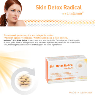 amitamin® Skin Detox Radical-Ultimate Skin Care Natural Formula (Vorrat für 30 Tage)