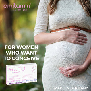 amitamin® fertil F Phase 1-Superior Formula for Women to Empfängnis-Original aus Deutschland (30 Tage Vorrat)