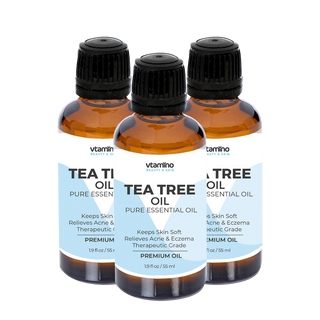 vtamino Teebaumöl (55 ml) – antibakterielle und antiseptische Behandlung für kleinere Hautabschürfungen (Vorrat für 55 Tage)