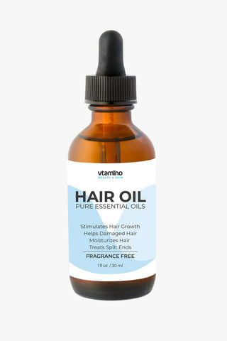 vtamino Haaröl (parfümfrei) (1 oz/30 ml) – Natürliche Formel für Haarwachstum und -reparatur (Vorrat für 60 Tage)