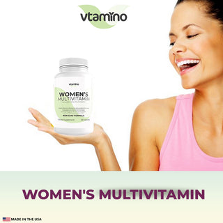 vtamino Women's Multivitamin-Advanced Daily Multivitamin zur Verbesserung der allgemeinen Gesundheit und des Wohlbefindens (Vorrat für 30 Tage)