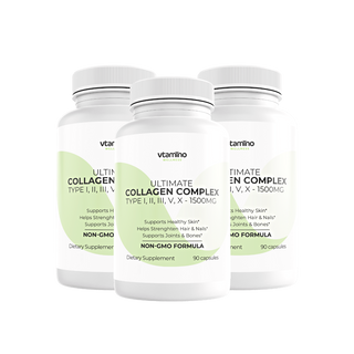 vtamino Ultimate Collagen Complex – unterstützt Gelenke, Haare, Nägel und Haut – 1500 mg (Vorrat für 45 Tage)