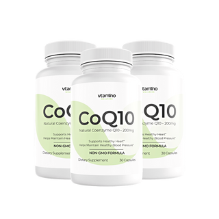 vtamino CoQ10 Ubichinon – Hohe Potenz für ultimative Vorteile (Vorrat für 30 Tage)